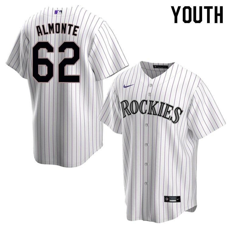 Nike Youth #62 Yency Almonte Colorado Rockies Baseball Jerseys Sale-White